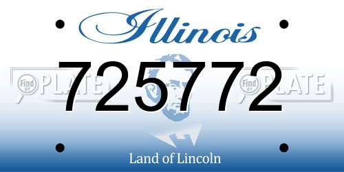 725772 Illinois License Plate