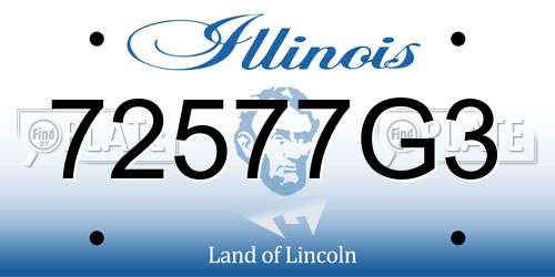 72577G3 Illinois License Plate