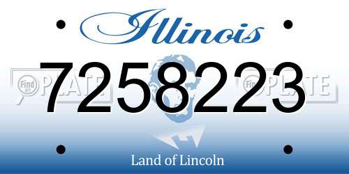 7258223 Illinois License Plate