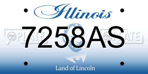 7258AS Illinois License Plate