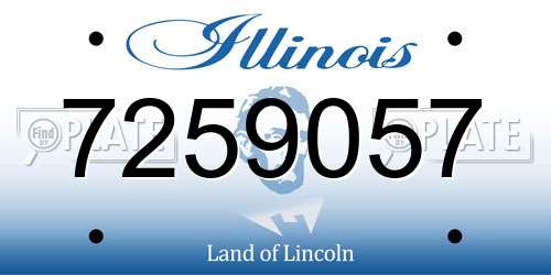 7259057 Illinois License Plate