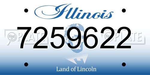 7259622 Illinois License Plate