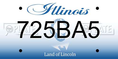 725BA5 Illinois License Plate