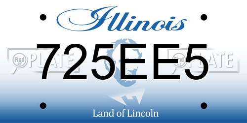 725EE5 Illinois License Plate