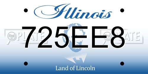 725EE8 Illinois License Plate
