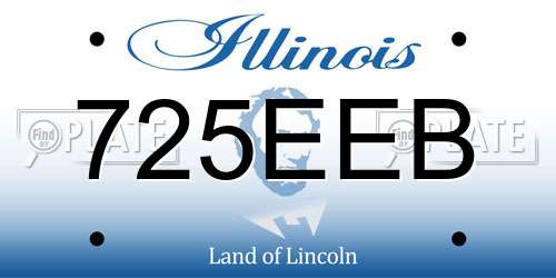 725EEB Illinois License Plate