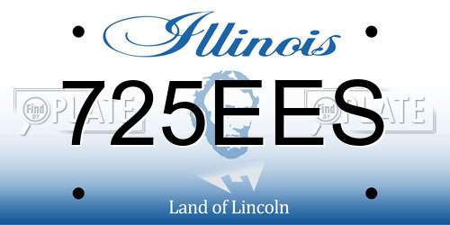 725EES Illinois License Plate