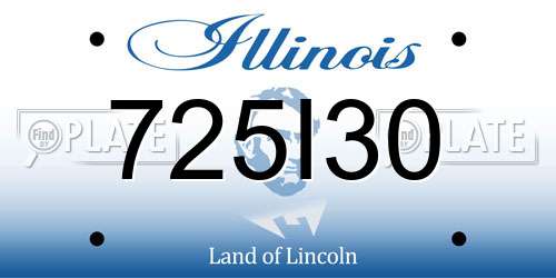 725I30 Illinois License Plate