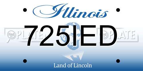 725IED Illinois License Plate