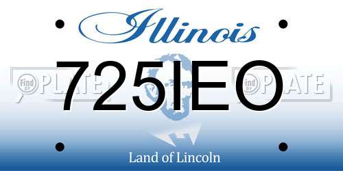 725IEO Illinois License Plate