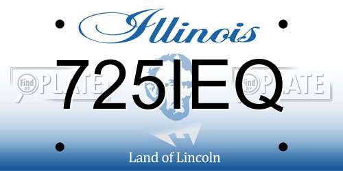 725IEQ Illinois License Plate