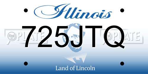 725JTQ Illinois License Plate