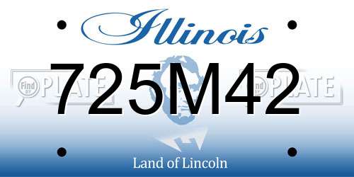 725M42 Illinois License Plate