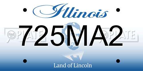 725MA2 Illinois License Plate