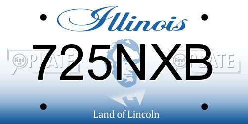 725NXB Illinois License Plate
