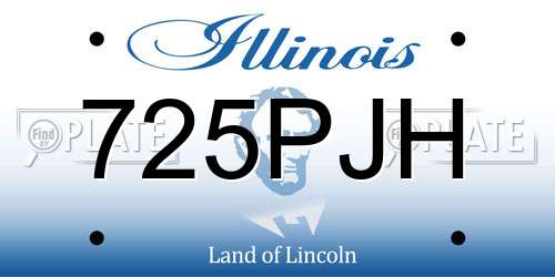 725PJH Illinois License Plate