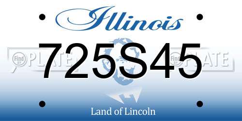 725S45 Illinois License Plate
