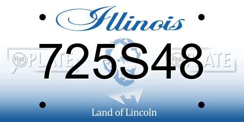 725S48 Illinois License Plate