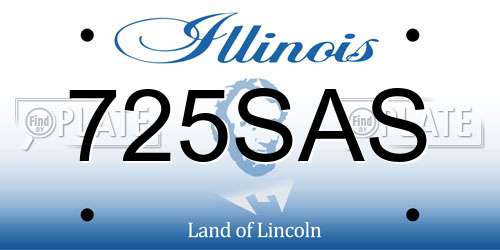 725SAS Illinois License Plate