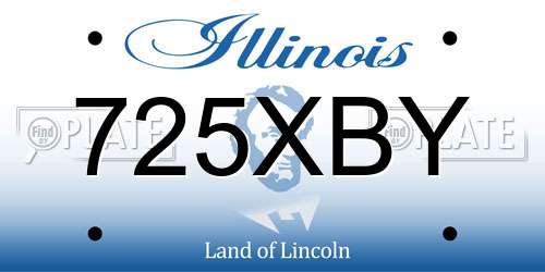 725XBY Illinois License Plate