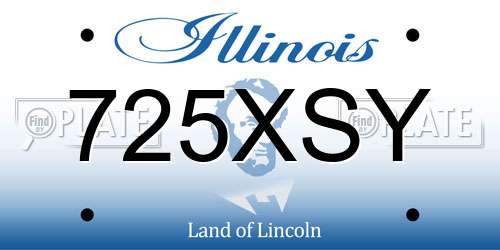 725XSY Illinois License Plate