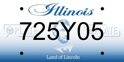 725Y05 Illinois License Plate
