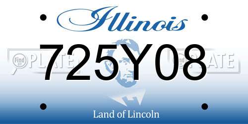 725Y08 Illinois License Plate