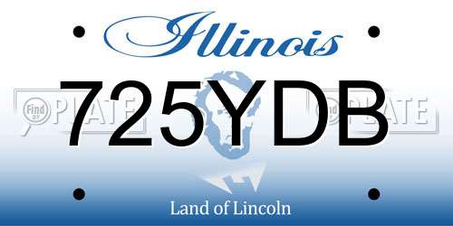 725YDB Illinois License Plate