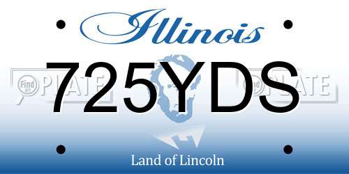 725YDS Illinois License Plate
