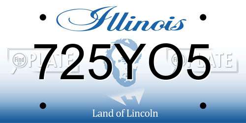725YO5 Illinois License Plate