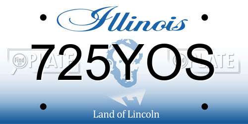 725YOS Illinois License Plate