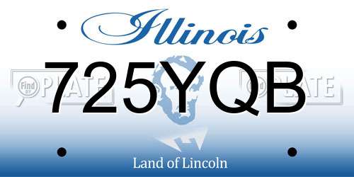 725YQB Illinois License Plate