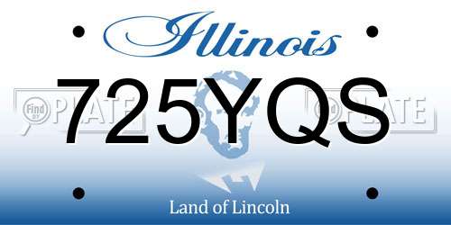725YQS Illinois License Plate