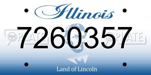 7260357 Illinois License Plate