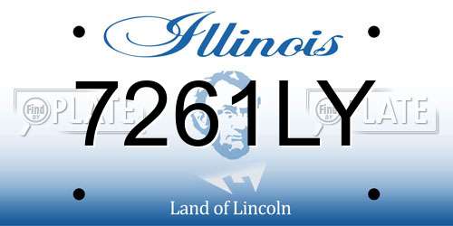 7261LY Illinois License Plate