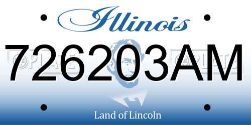 726203AM Illinois License Plate