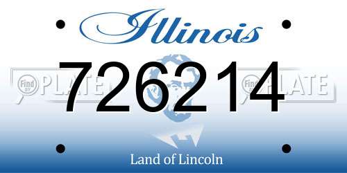 726214 Illinois License Plate