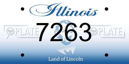 7263 Illinois License Plate