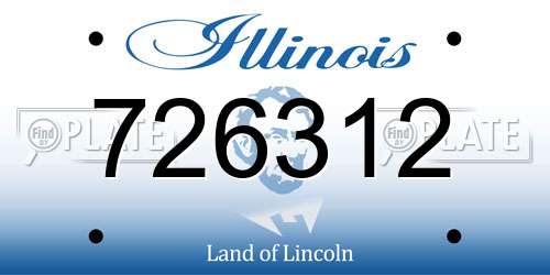 726312 Illinois License Plate