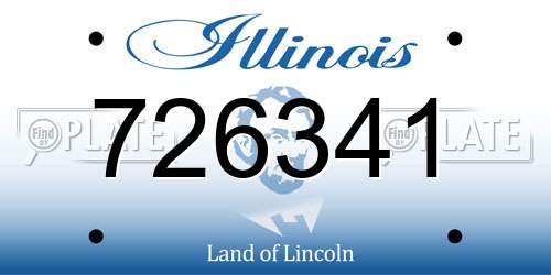 726341 Illinois License Plate