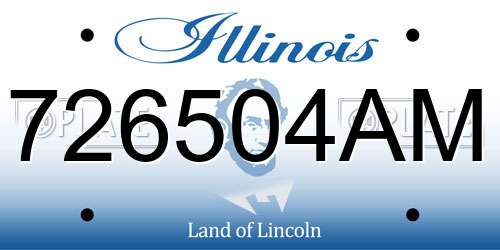 726504AM Illinois License Plate