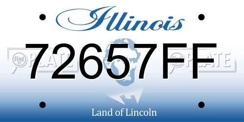 72657FF Illinois License Plate