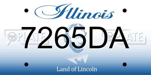 7265DA Illinois License Plate