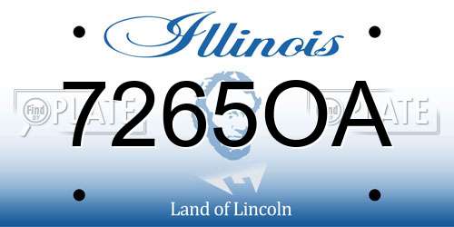 7265OA Illinois License Plate