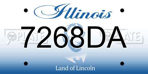 7268DA Illinois License Plate