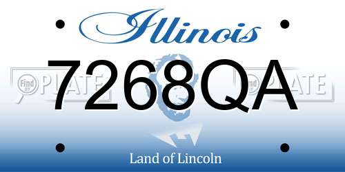 7268QA Illinois License Plate