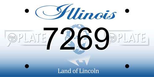 7269 Illinois License Plate