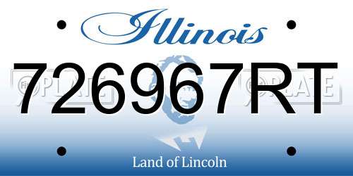726967RT Illinois License Plate