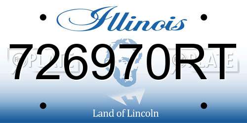 726970RT Illinois License Plate