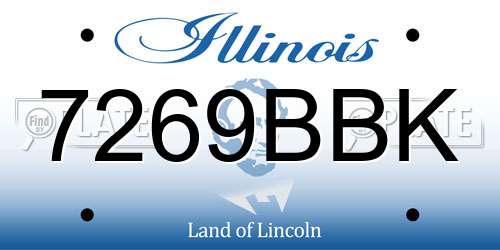 7269BBK Illinois License Plate